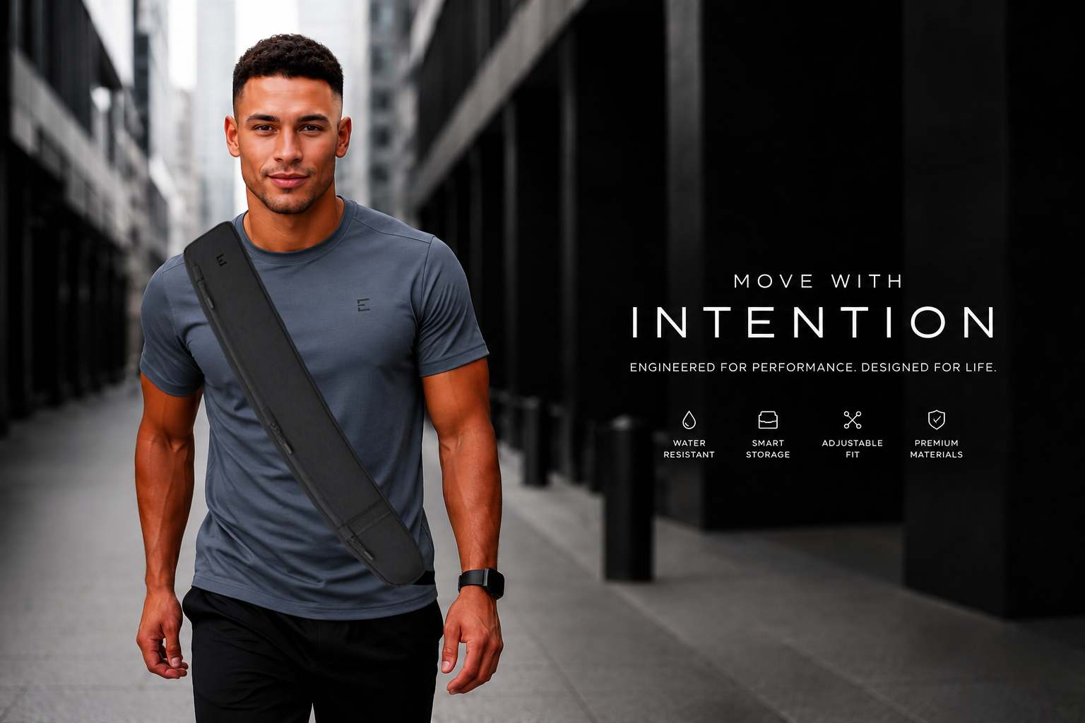 Men's cross-body bag accessories hero
