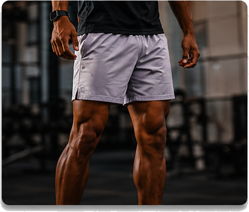 Man wearing ENFORCE training shorts