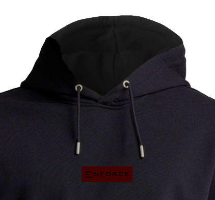 Mens Black-Red Hoodie Close Up