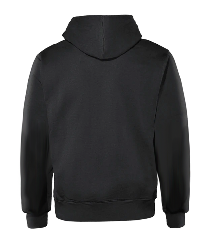 Mens Black and Dark Gray Hoodie Back