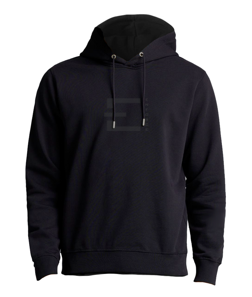 Mens Black and Dark Gray Hoodie