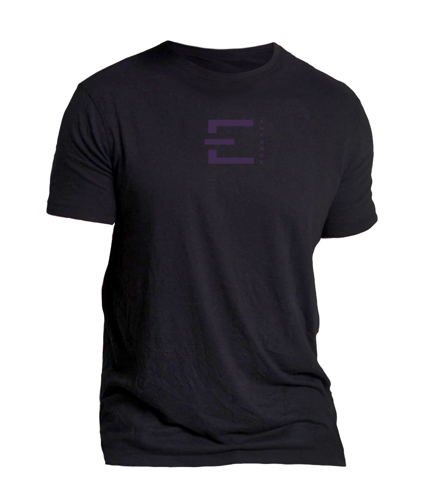 Mens Box Tee Black // Purple Magic Front