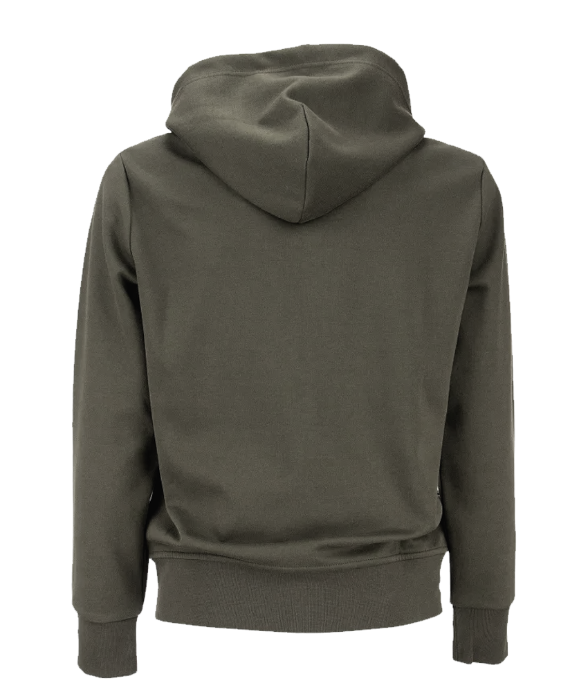Mens Green and White Hoodie Back