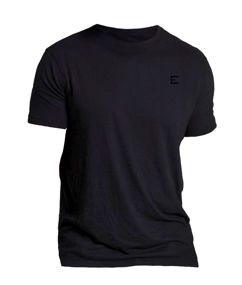 Mens Subtle tee Black Front View