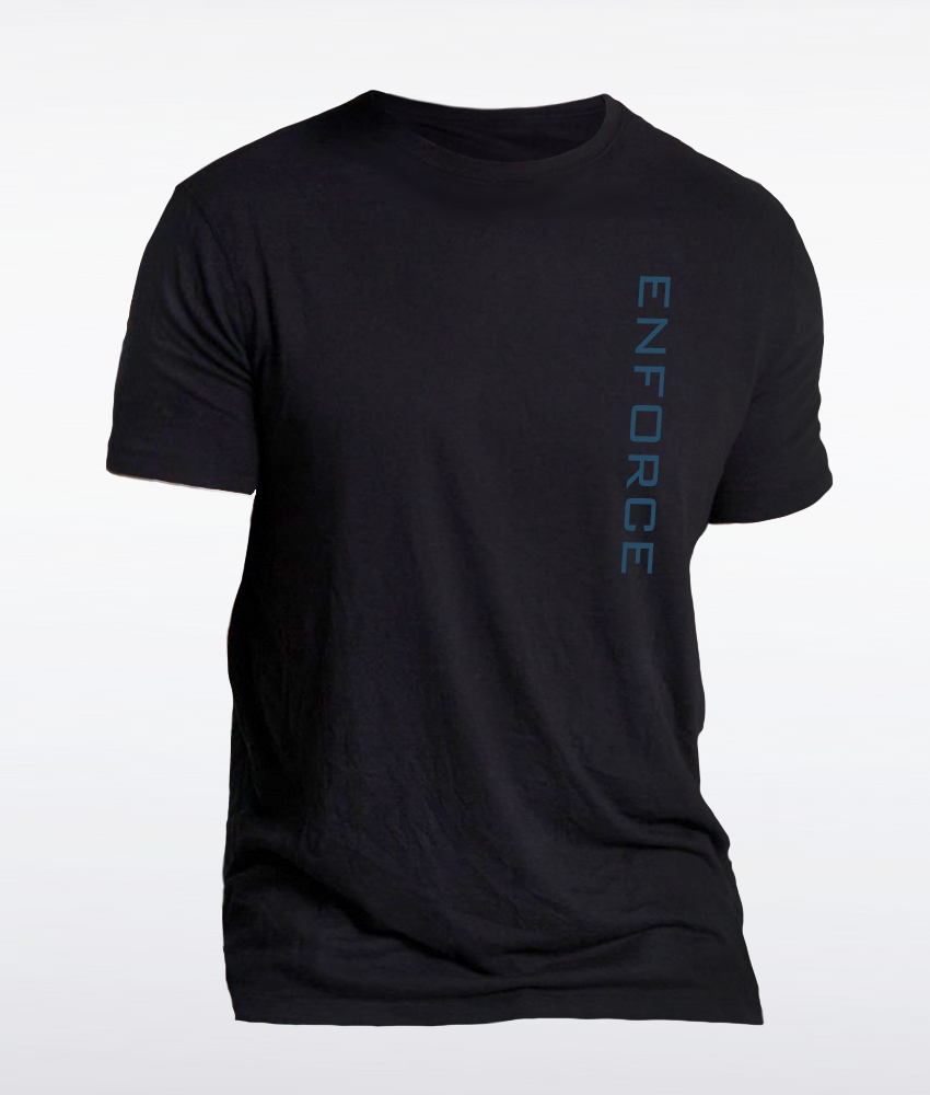 Mens Vertical Tee Black Ocean