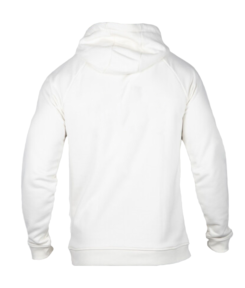 Mens White-Black Hoodie Back