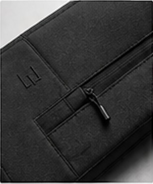 Close-up of ENFORCE Sling Bag fabric and zipper